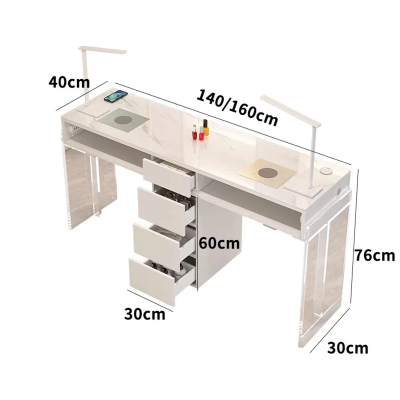 Nail Supplies Equipment Acrylic Tables Professional Manicure Dust Collector Desk Nails Beauty Table Manicure Tafel Furniture