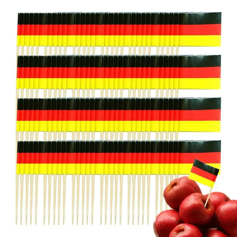 Toothpicks For Appetizers Mini Americans Flags On Stick Small Americans Flags On Stick Germany Flag Cupcake Toppers 100Pcs