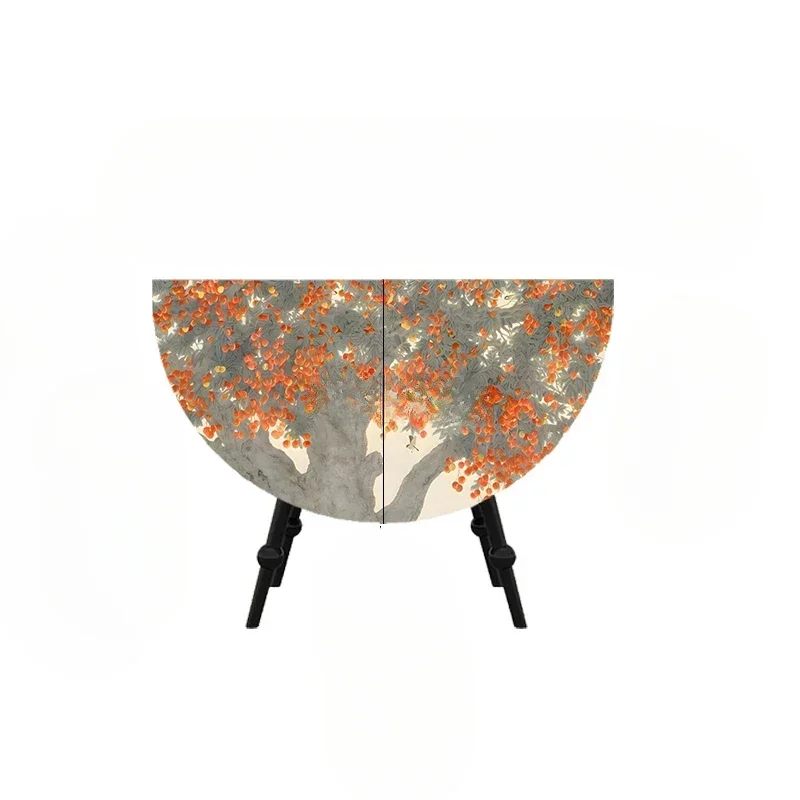 

Новая китайская современная эстетика для гостиной, входная перегородка из цельного дерева, шкафчик