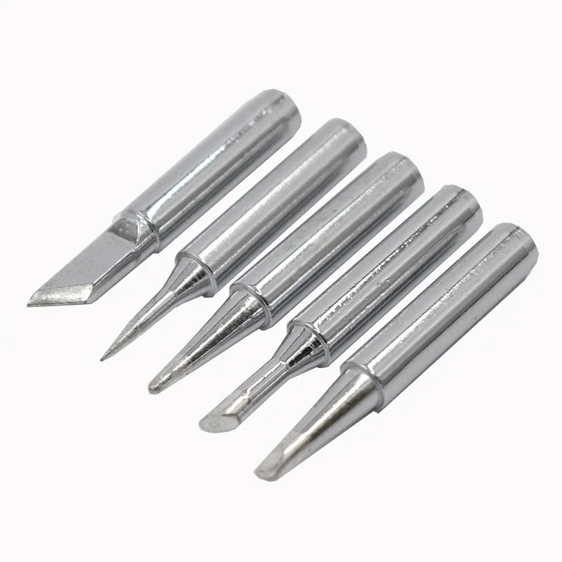 

5PCS Soldering Iron Tips Tin Welder Kit Pure Copper Lead-free Solder Tips Replacement For Repair Station Woodworking Accessories