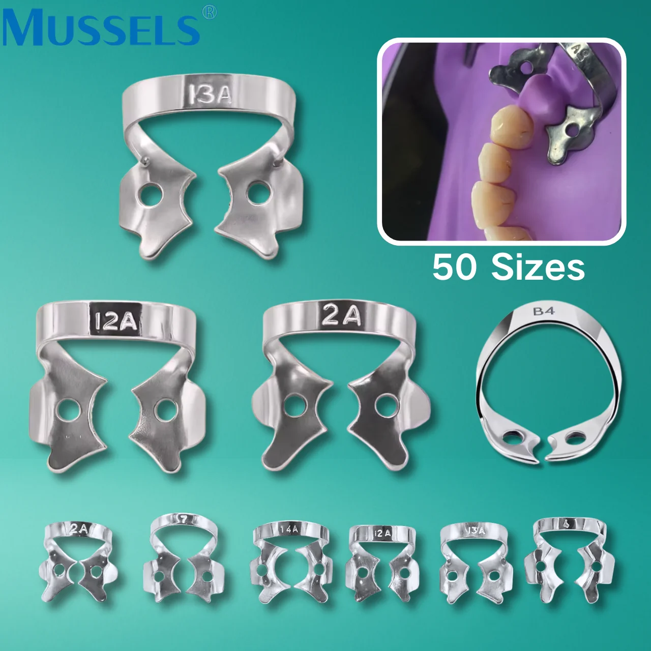 

1pc Dental Rubber Dam Clamps Stainless Steel Endodontic Restorative Barrier Clips Molar Teeth Frame Holder Dentistry Clamp B4