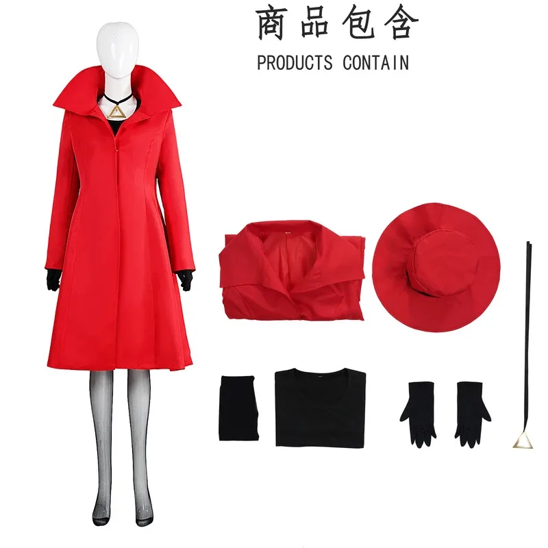 أزياء كارمن ساندييغو التأثيرية فستان أحمر مع قفازات قبعة للهالوين وأعياد الميلاد وحفلات الكرنفال بدلة لعب الأدوار للنساء والفتيات أوم [8 #1