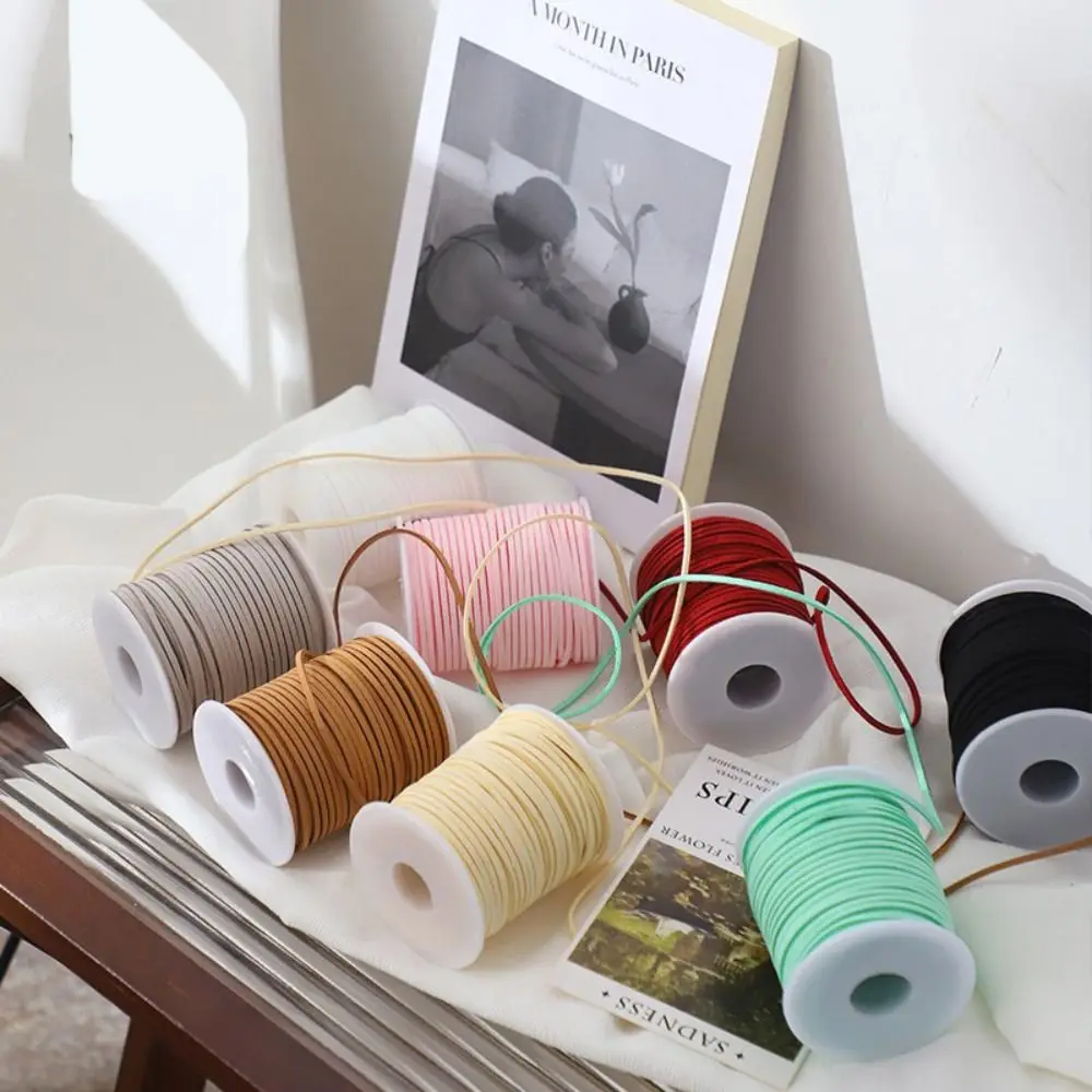 Faux Suede Leather Velvet Rope Handmade Korean Style Leather Roll Thread 50 Yards Ribbon Gift Packaging Rope DIY