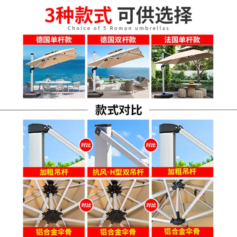 Outdoor Parasol Garden Umbrella Security Desk  Advertising  Large Sun  Stall Roman