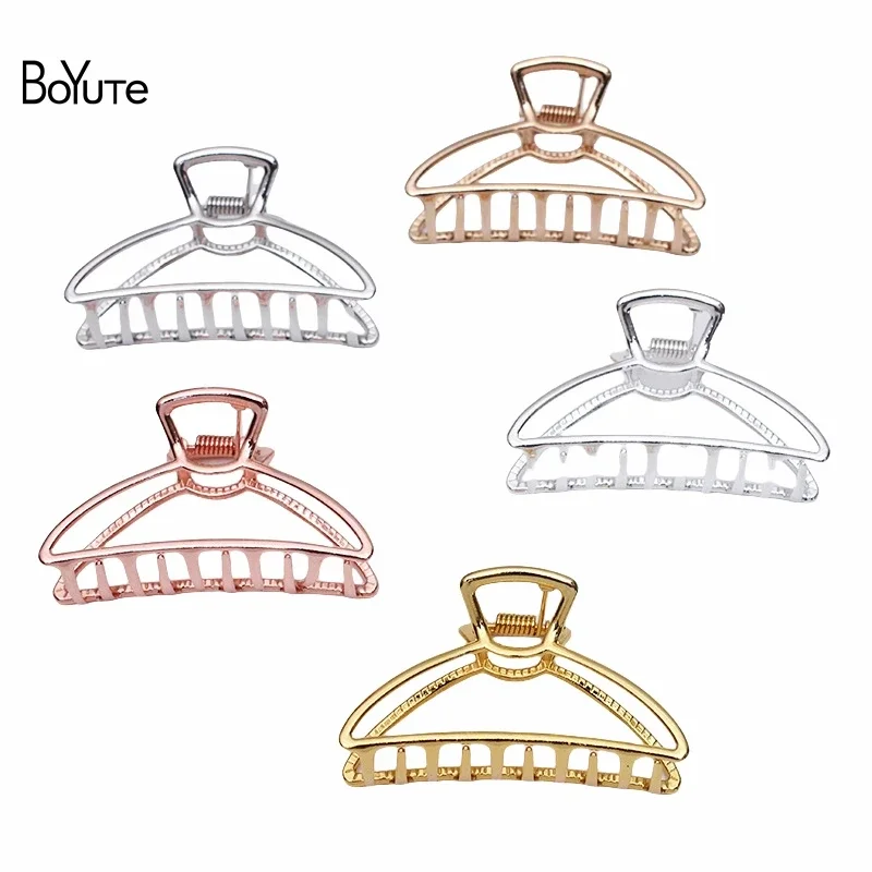 BoYuTe (5 Pieces/Lot) 8cm Length Alloy Hair Claws Metal Big Shark Clips Diy Hair Jewelry Accessories