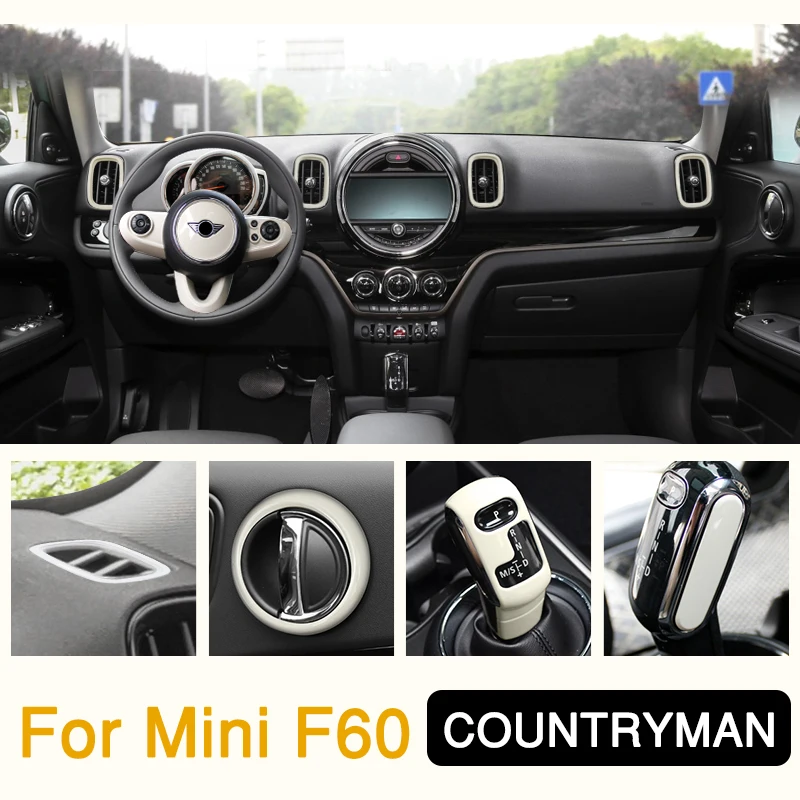 Автомобильный Стайлинг декоративная крышка Белый ABS Защитная Наклейка для BMW MINI ONE Cooper JCW F60 COUNTRYMAN аксессуары для интерьера
