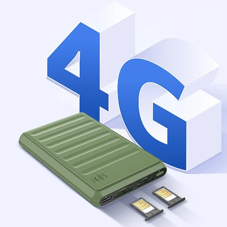 IKOS K7 Dual SIM Dual Standby Adapter Call/SMS/Data Share لهاتف iPhone 5-15 pro Max iPod Touch iPad - ملحق الهاتف المحمول