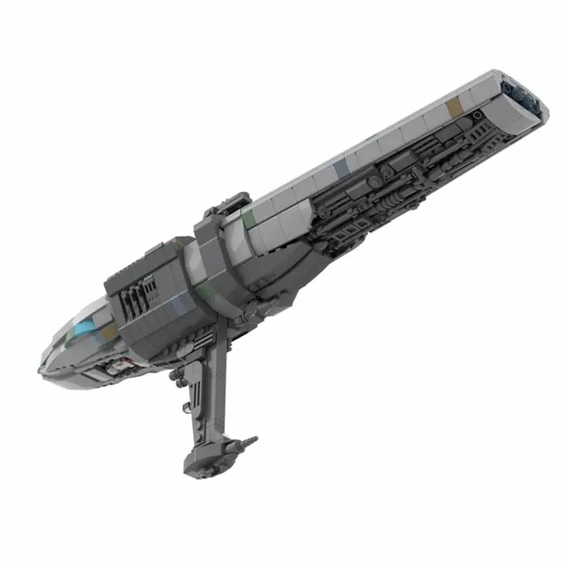 892 шт. Moc MC75 Interstellar Cruiser, средняя модель космического корабля, сделай сам, сборка, строительный блок, игрушка, детский подарок на день рождения