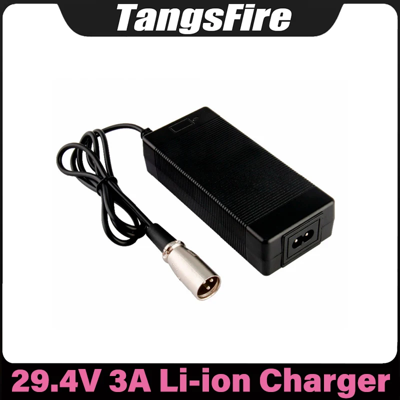 

Output 29.4V 3A Lithium Battery Charger Input 100-240V For 7S 24V 29.4V Li-ion Battery pack Charger XLR High Quality Connector