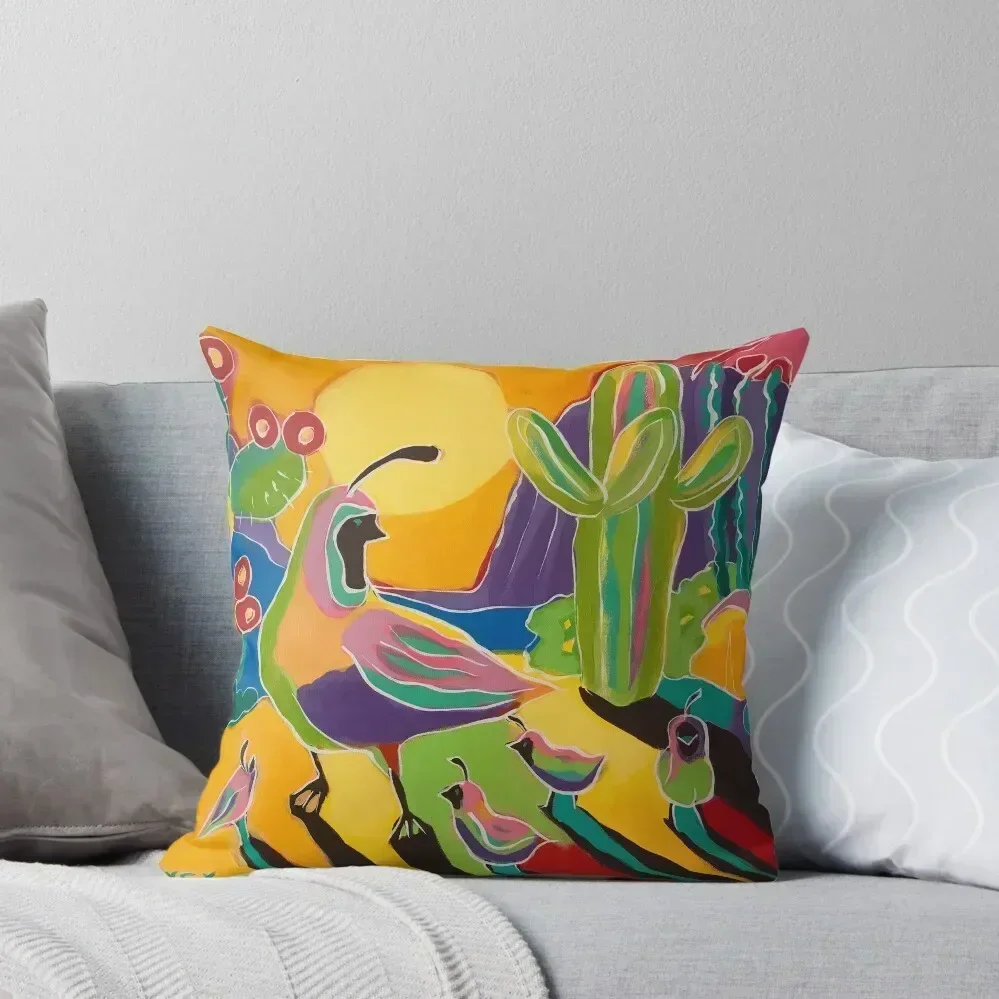 Quail Familia Throw Pillow sleeping pillows ornamental pillows for living room home decor items pillow