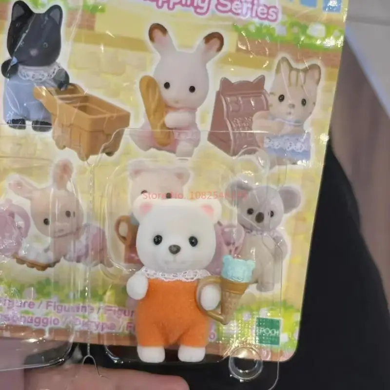 Japão anime sylvanian kawaii festival de compras floresta boneca do bebê bonito figrues quarto ornamentos famílias natal reunindo brinquedo presente