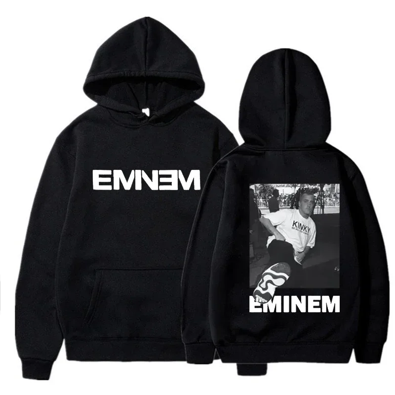 Music Eminem Rapper Album Hoodie Concert Fan Gift Graphic Print Sweatshirts Retro Fashion Hip Hop Street