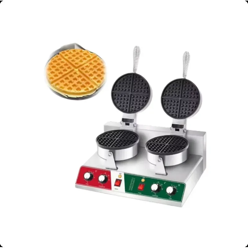 Rapid Heat-Up Portable Lightweight Design Professional Commercial Stainless Steel Surface Non-Stick Mini Waffle Maker