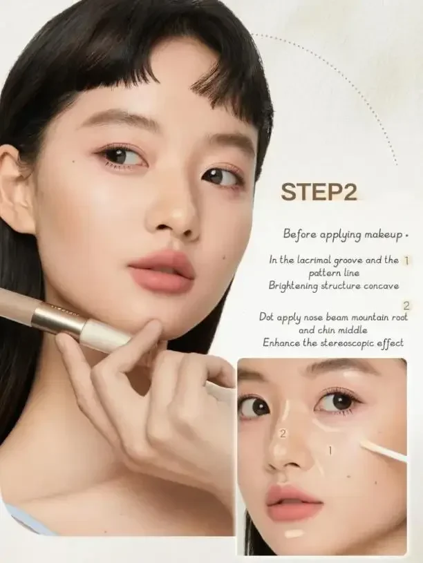 Judydoll المزدوج رئيس تمييز الكنتوري السائل ماتي عالي اللمعان الوجه برونزي كونتور عصا الأنف تشكيل القلم مستحضرات التجميل