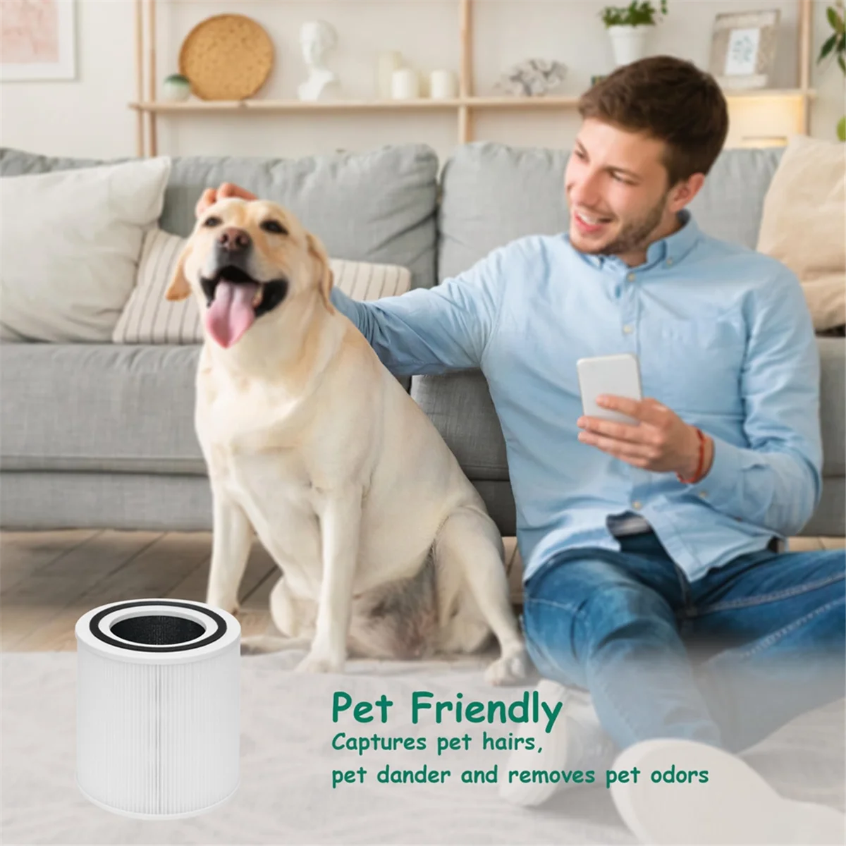 بديل فلتر TT-AP005 الجديد لجهاز تنقية الهواء TaoTronics TT-AP005، فلتر مسبق 3 في 1، فلتر H13 درجة True HEPA