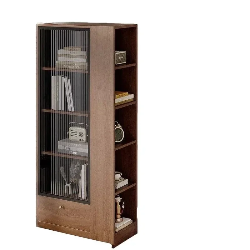 

Light luxury solid wood bay window cabinet balcony, locker window sill, storage cabinet simple bookcase locker, floor cabinet