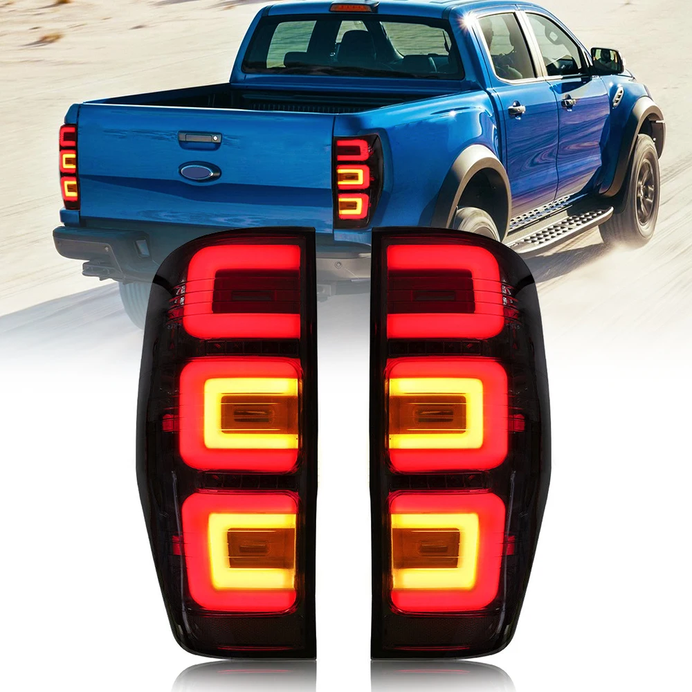 

TT-ABC Tail Lights for Ford Ranger Accessories 2012-2019 with Start Animation Taillights Assembly Rear Lamps