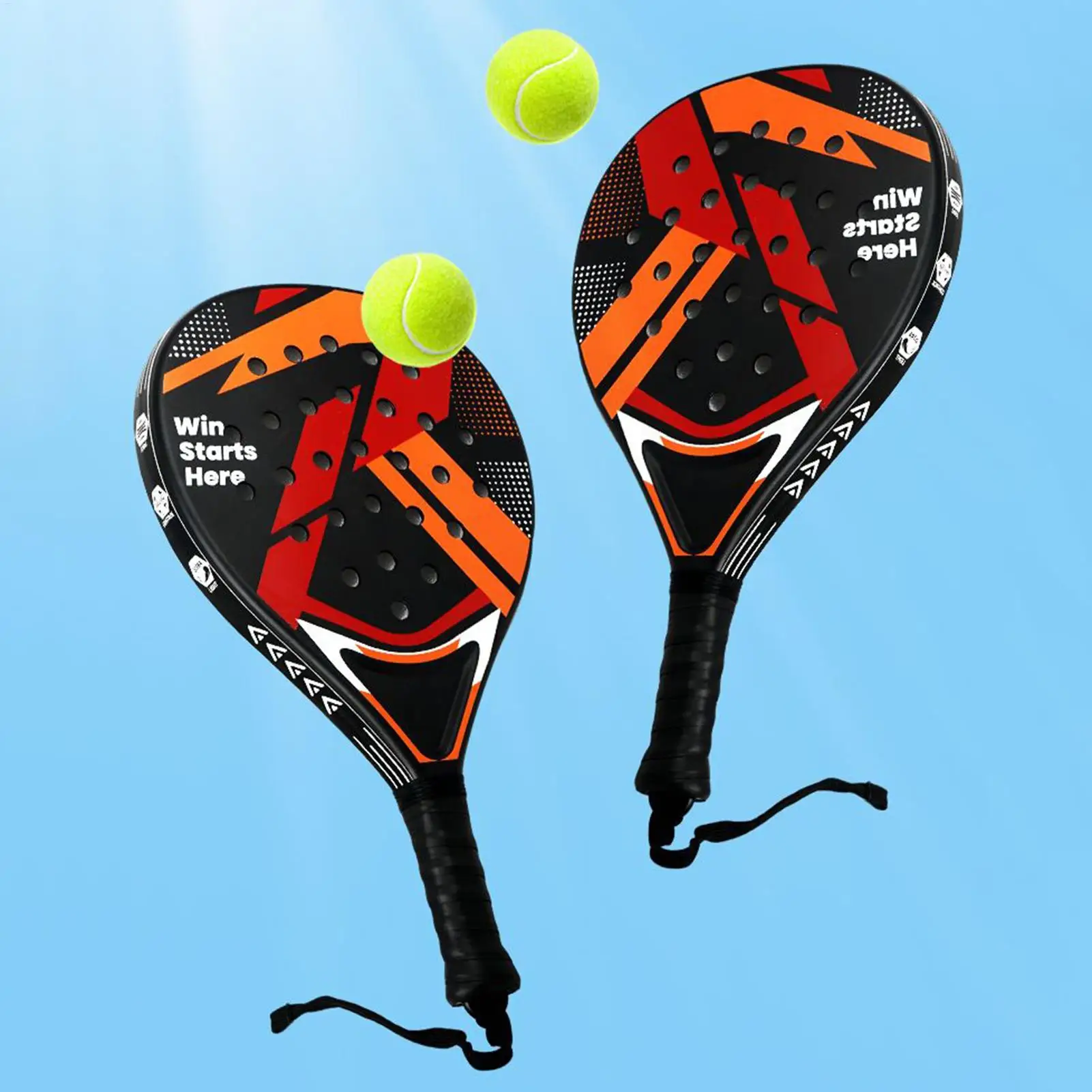 

Tennis Set Lightweight Shockproof Non-slip Professional Tennis Paddles Set for Men Women Youth Athlete Beach Sport Outdoor