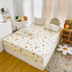 Sábana de cama de una sola pieza de 150x200cm con cubierta protectora antideslizante elástica, sábanas de cama de algodón de grapa larga clase A 60