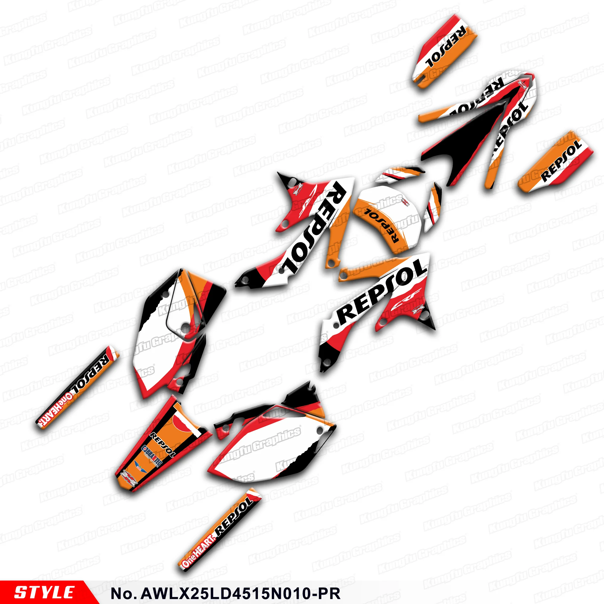 

Motorcycle Graphics Decals Stickers Kit for Asiawing LX250 LD450 2015-2024, AWLX25LD4515N0010-PR