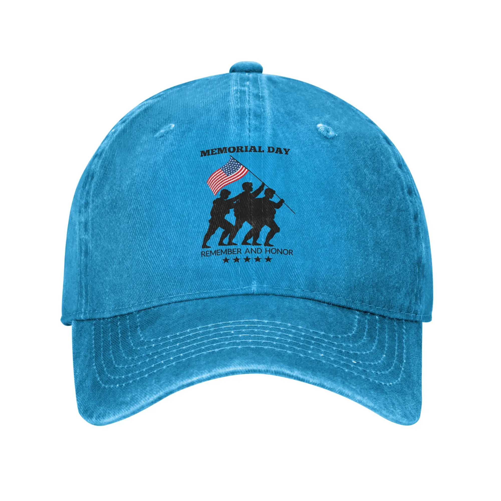 Memorial Day Patriot Unisex Style Baseball Cap Remember and Honor Distressed Washed Hats Cap Outdoor Summer Gift Snapback Hat