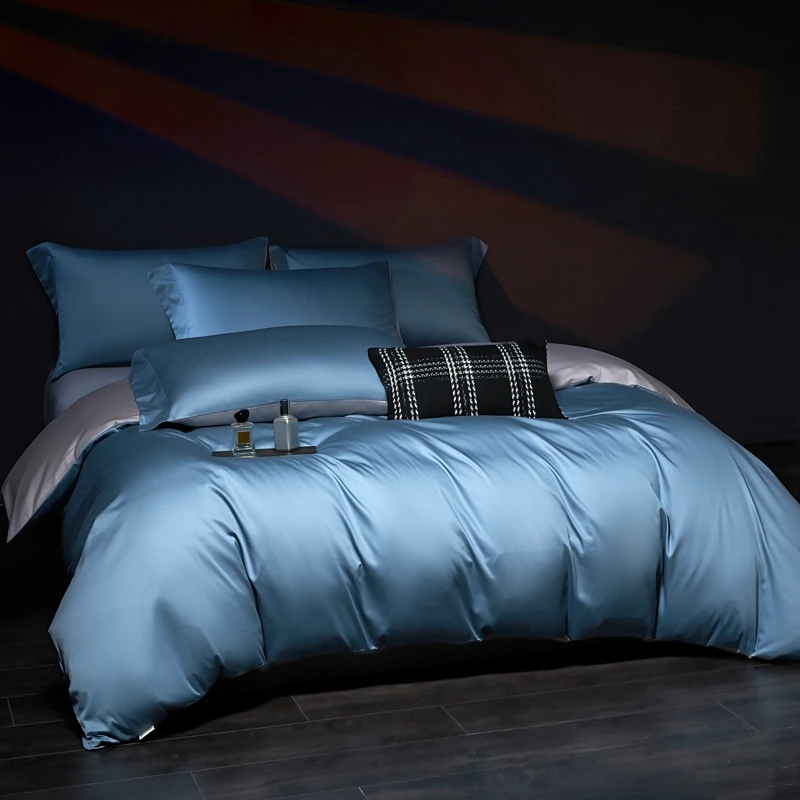 

2025 New 5A Antibacterial Long - staple Cotton Solid Color Bedding Sets, Natural 100% Cotton, High - End, California King Size