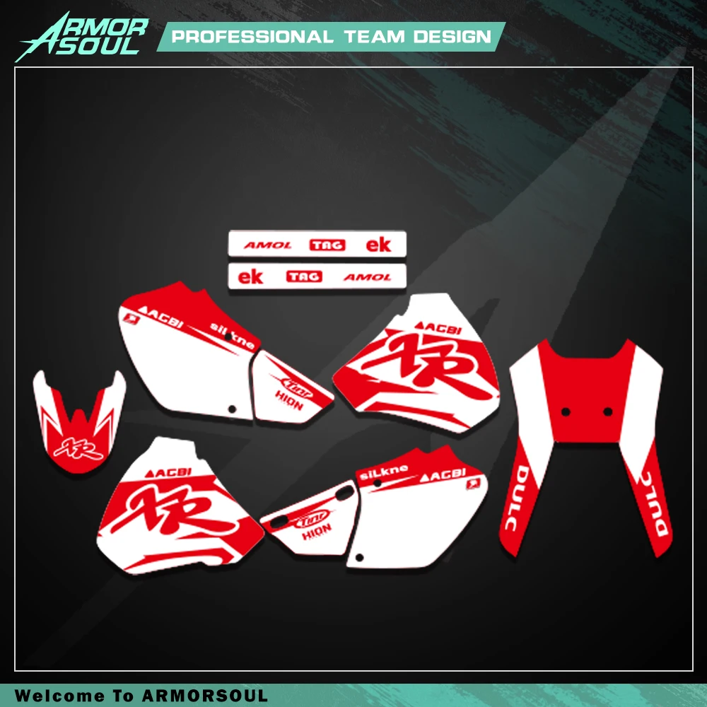 Zestaw naklejek na tło Armorsoul Full Graphics dla Honda XR250 XR450 1996 - 2004 XR 250 450 dostosowane