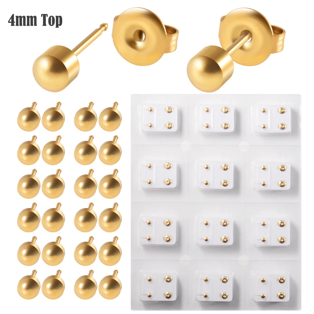 Dreamlee Surgical Steel Tragus Cartilage Ear Studs 3 & 4 mm CZ 8
