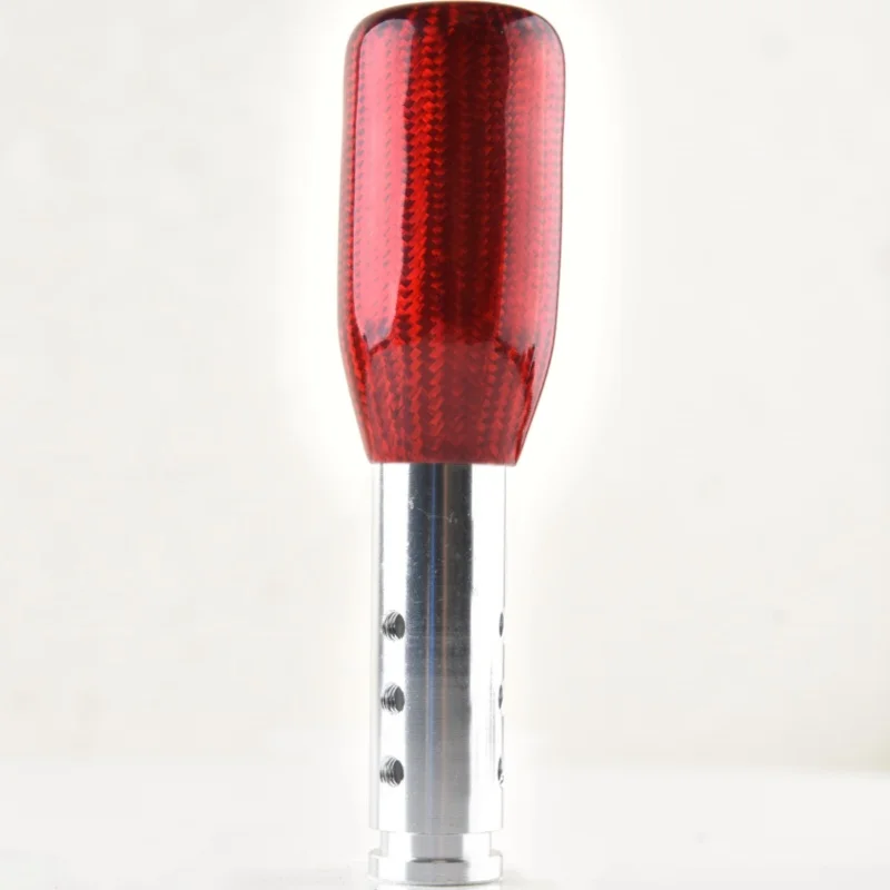 

Universal Car Modification Gear Lever Head Carbon Fiber Gear Shift Head with Metal Gear Lever Combination for Automobiles
