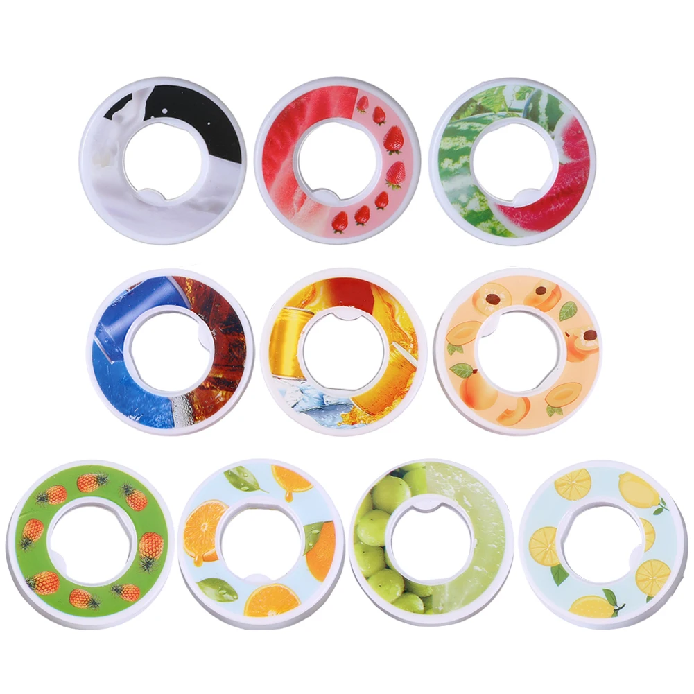 10Pcs Water Bottle Flavour Pods Watermelon Peach Lemon Variety Flavor Pack Fruit Scent Pods Scented Pods for Water Bottles