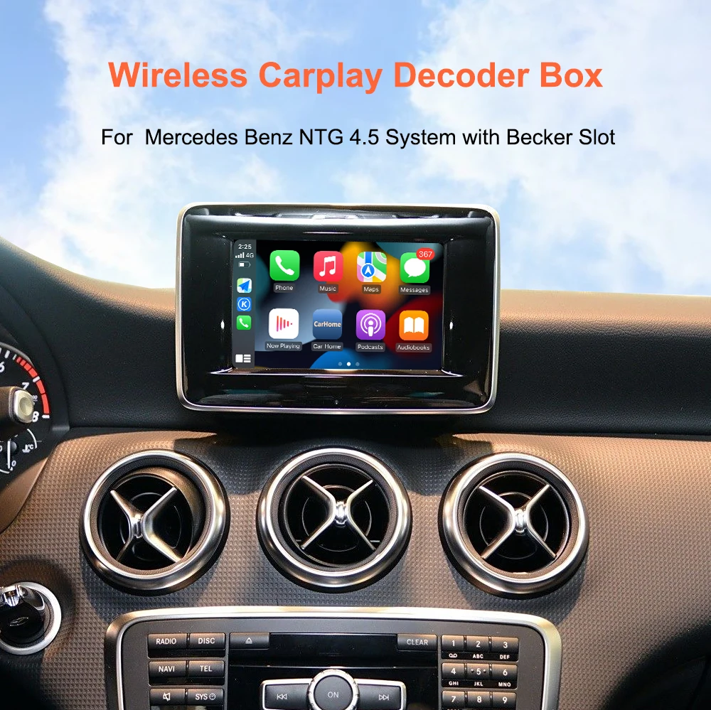 Bonroad Wireless Carplay Decoder For Mercedes Benz A B C E CLA GLA GLK ML Sprinter NTG4.5 Becker Module Android Auto Navigation – Detail 1