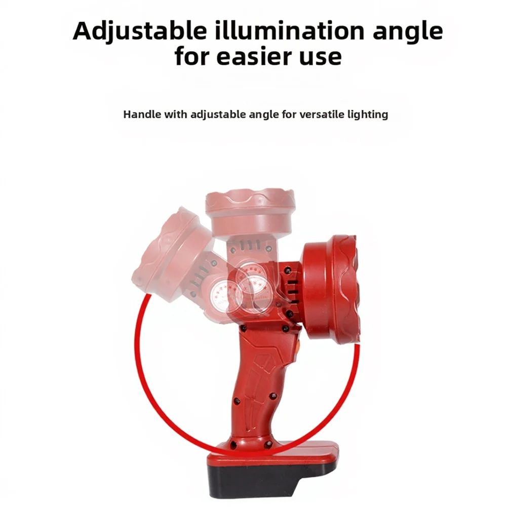 

2026 New High-Power Lithium Battery Work Light Compatible With Makita= 18V BL1850 LED Camping Lamp USB Charger For Repair