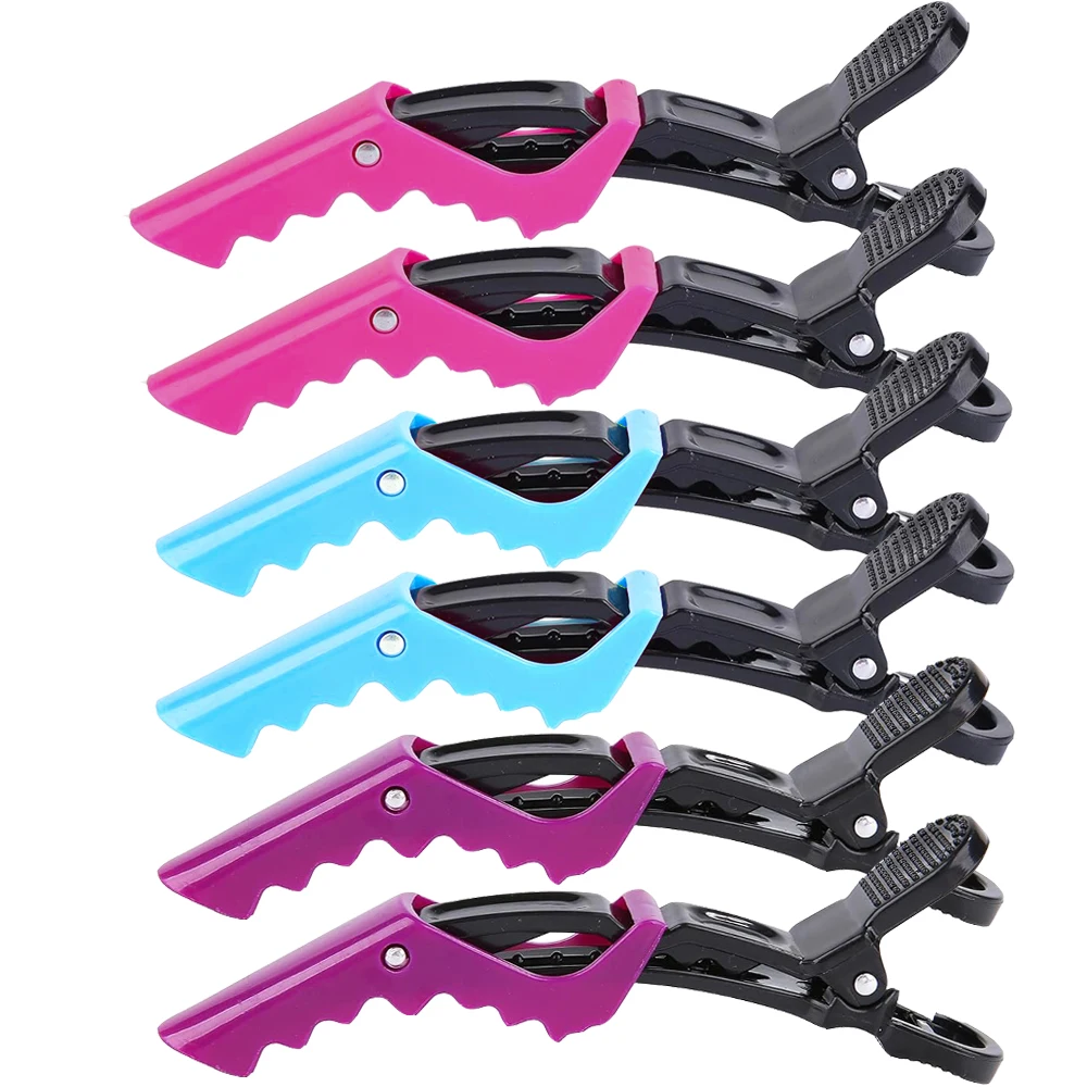 

6PCS Alligator Hair Clip Hairdressing Clamps Plastic Hair Claw Professional Barber For Salon Styling Hairpins Hair Accessories