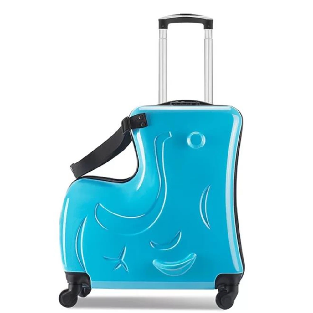 Cute pony Cartoon Children Rolling Luggage Spinner Suitcase Wheels Students Multifunction Trolley Kids Travel Bag