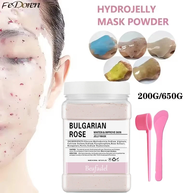 Jelly Máscara Pó Hidro Suave Anti-envelhecimento Iluminar Umidade Peel Off Facial Revitalizante Cristal Cúrcuma DIY Rose Máscara Cuidados Com A Pele