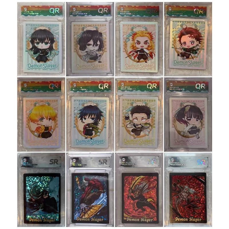 

Anime Demon Slayer QR SR Cards Kochou Shinobu Kanroji Mitsuri Tomioka Giyuu Collection Cards Birthday Gifts Children's Toys