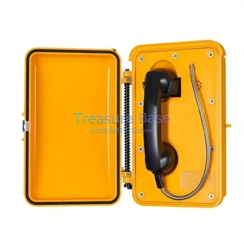 

Telephone Handset steel cord Waterproof Voip Telephones IP dust proof Phone Yellow Aluminium Metal