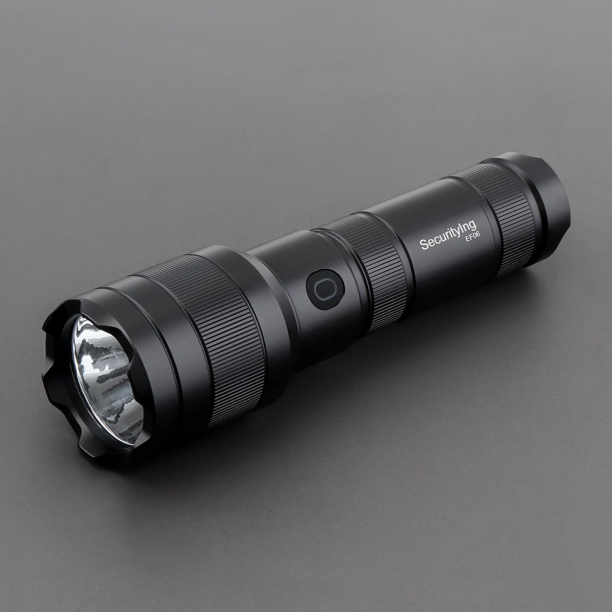 SecurityIng LED 600LM USB TypeC Rechargeable Flashlight with 3 Modes Light + Power Indicator