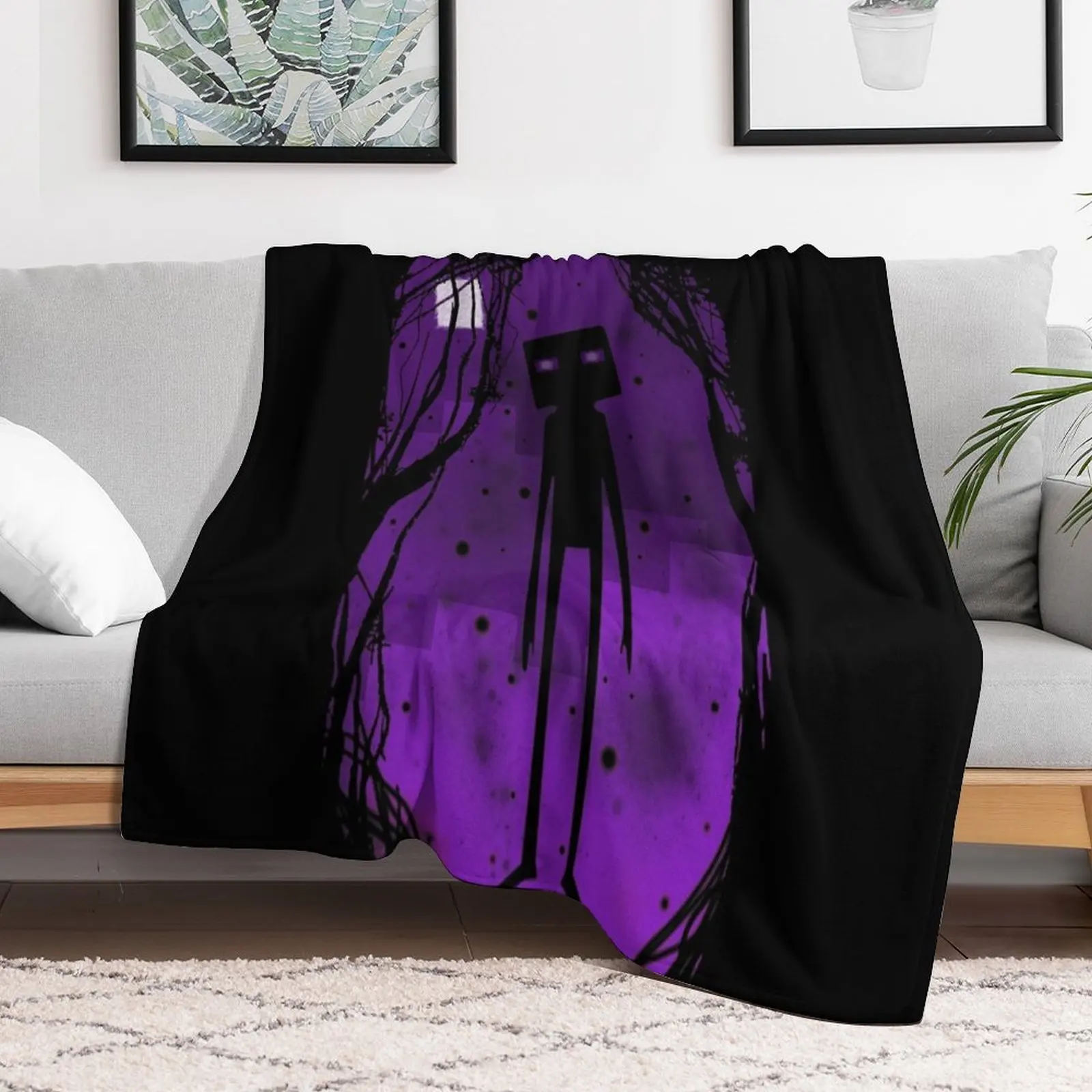 

Enderman Classic Throw Blanket Personalized Gift Weighted Vintage Bed Blankets