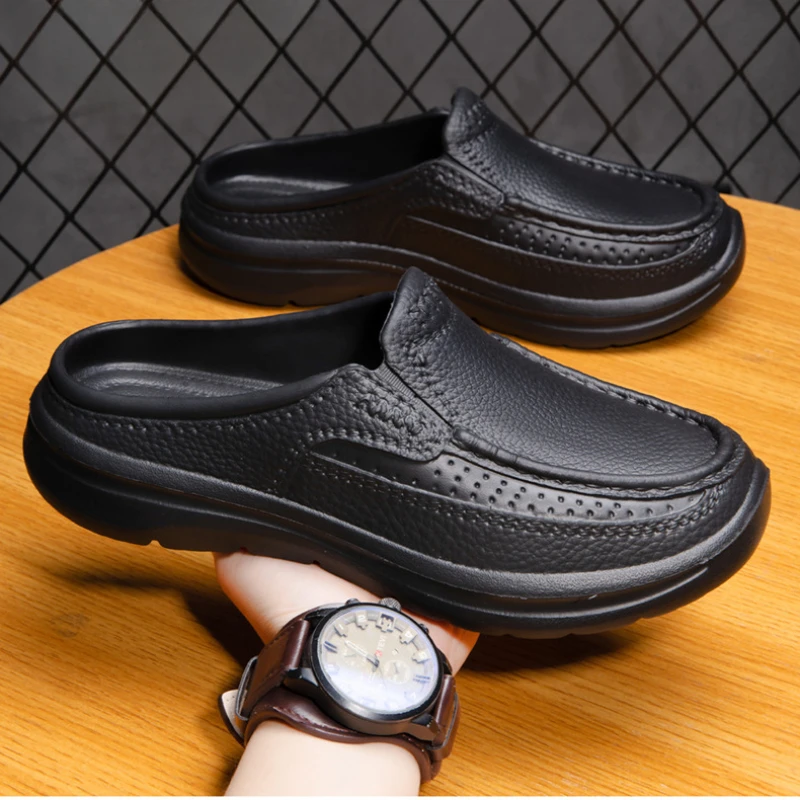 

Summer Men's Slippers Thick-soled Outdoor Clogs Beach Sandals Men's Soft Eva Indoor Home Slippers Shoes for Men