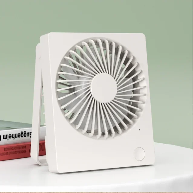 2022 USB Charging Small Electric Fan Folding Tricolor Mini Fan Desktop Mute Portable