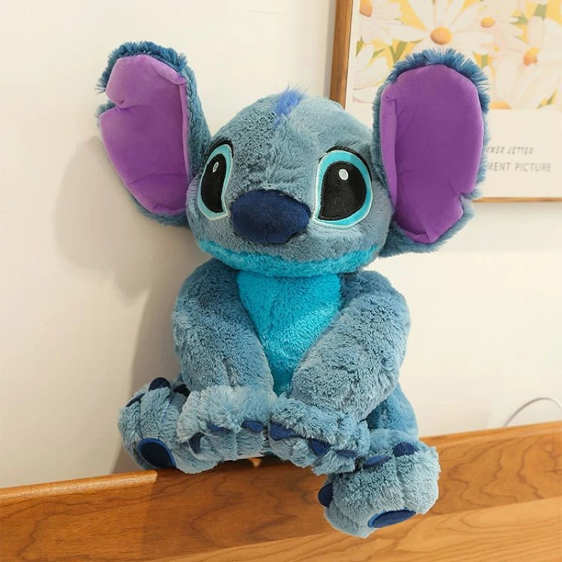 30cm -80cm Disney Giant Size Lilo&stitch Plush Stuffed Doll Cartoon Animal Couple Sleeping Pillow Softmaterial Toy For Gift