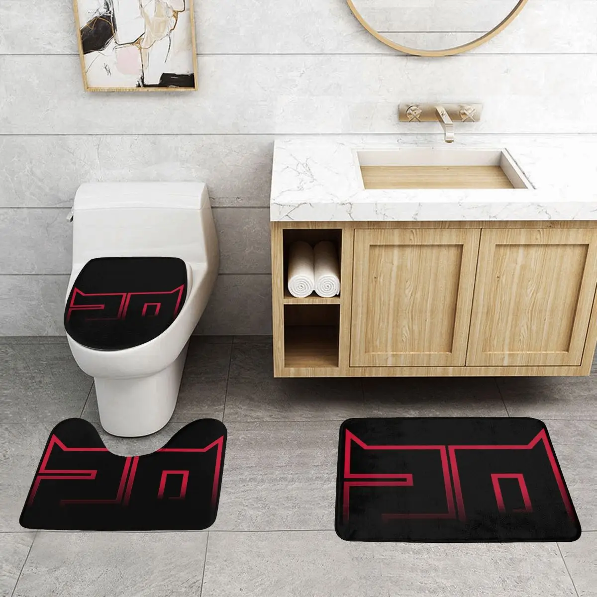 Custom [Fabio Quartararo Motorcycle Racer 3 Pieces Bathroom Rugs Absorbent Non-Slip Toilet Bath Mat Sets