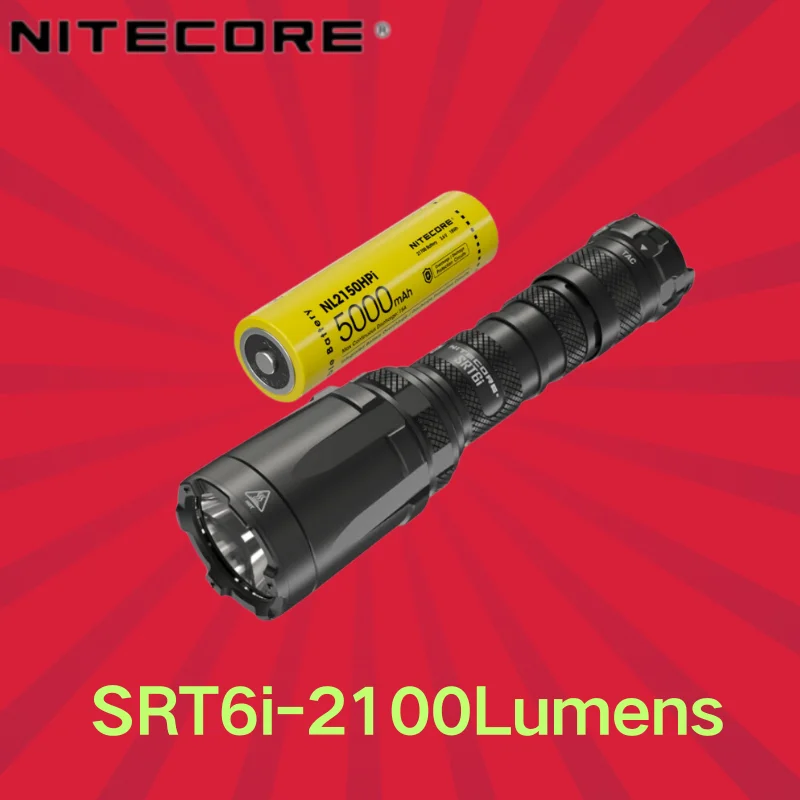 

NITECORE SRT6i High-Performance Smarting Tactical Flashlight 2100Lumens USB-C Rechargable Troch Lantrn With 21700 Battery