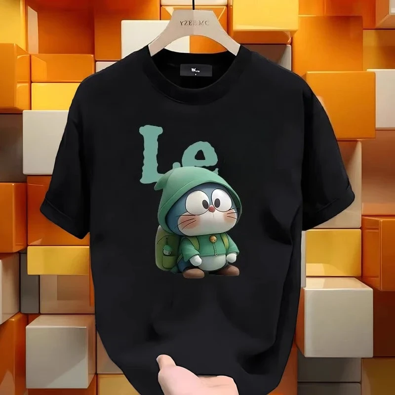 2025 جديد عادية تي شيرتات قصيرة الاكمام طباعة القطن منتظم صالح الجولة الرقبة تنفس فضفاض للجنسين المحملة الرجال النساء الملابس Fortnite