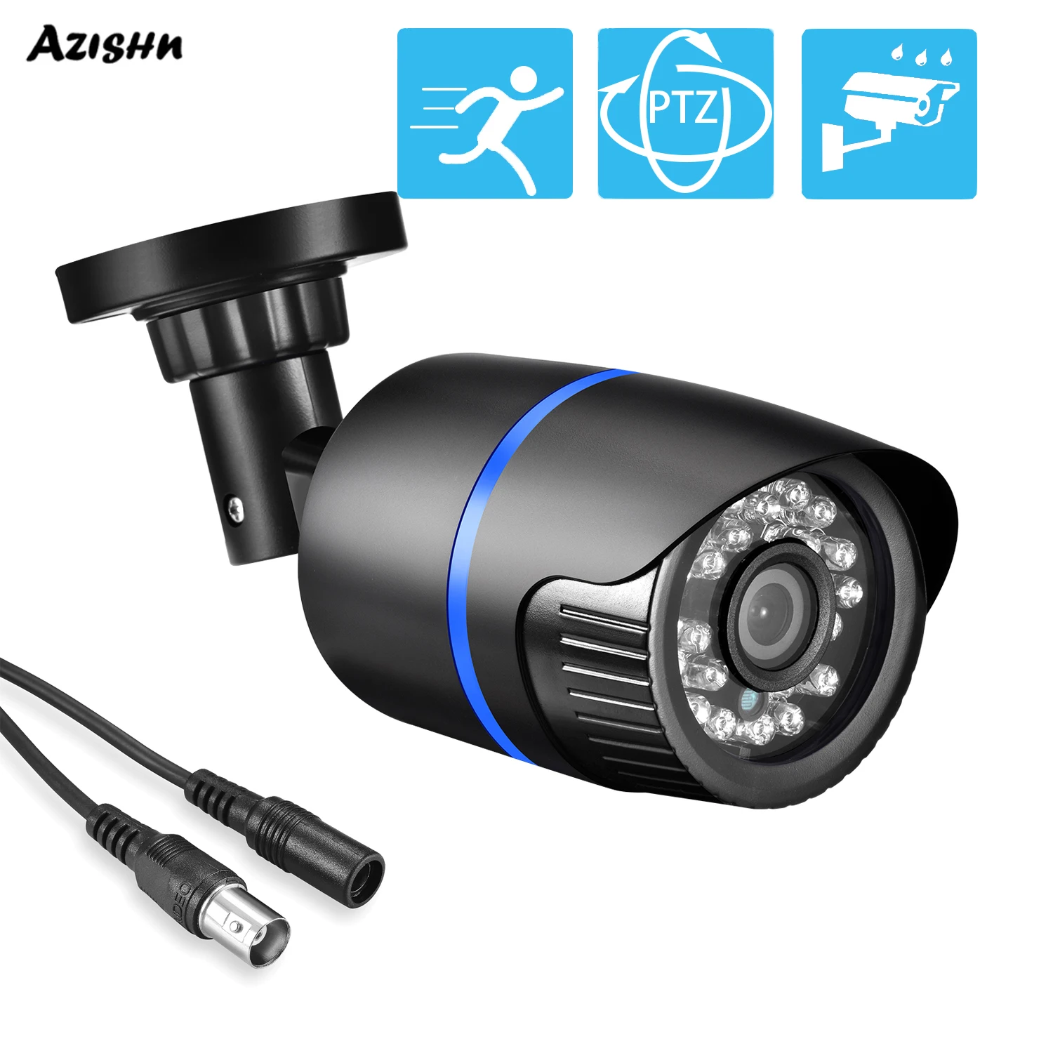 

AZISHN Outdoor waterproof 5MP 1080P HD infrared night vision AHD security camera CCTV video surveillance