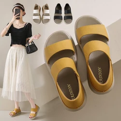 Soft Flat Bottom Sandals For Women Wear-Resistance Non-Slip Shoes For Seasides Vacation