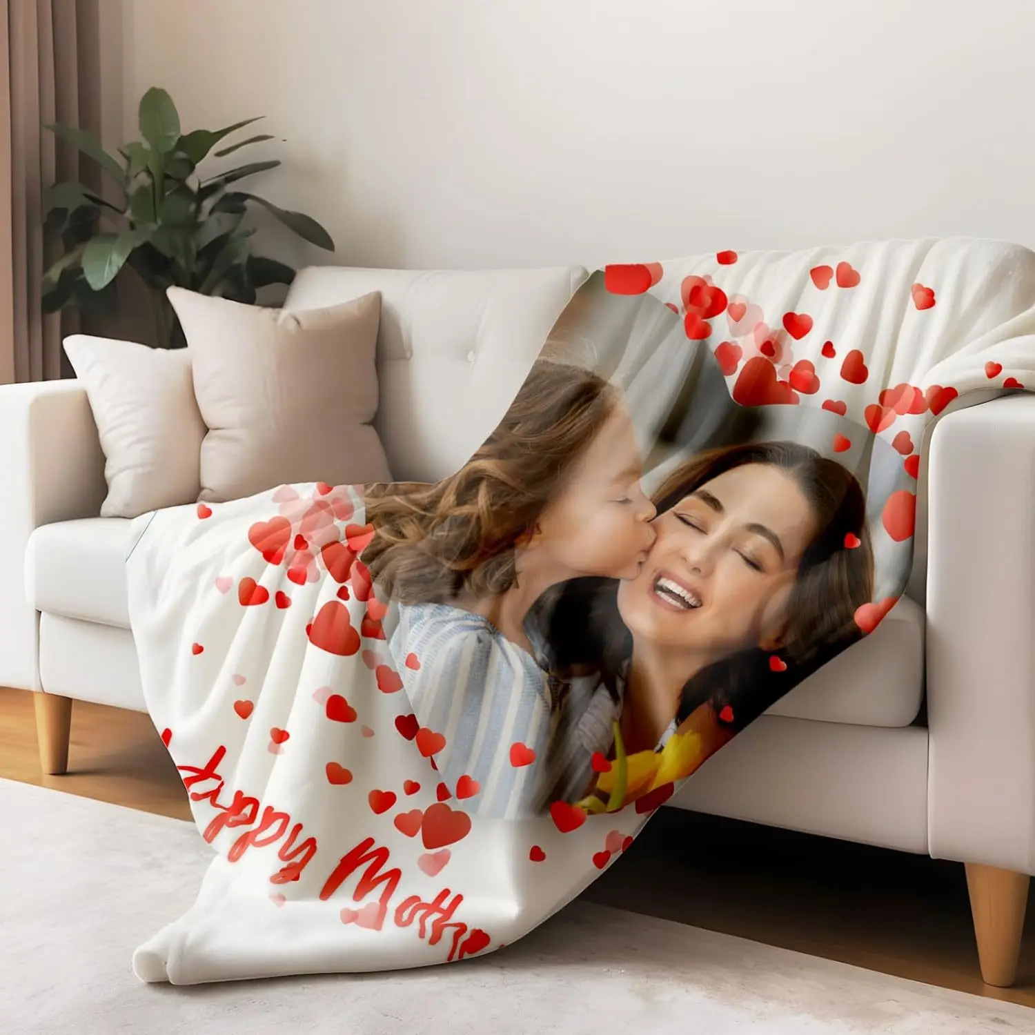 Customized Blanket with Photo Personalized Couple Gift Photo Blanket Mother Father Birthday Valentine's Day Gift