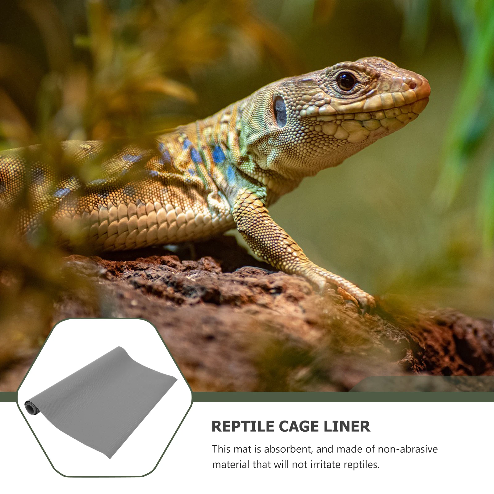 

1 Sheet Eva Reptile Carpet Mat Waterproof Moisture Proof Substrate Liner for Terrarium Cage Lizard Hamster Rabbit Pet Breeding