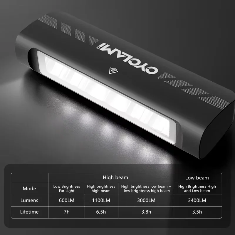 

CYCLAMI High Brightness Bicycle Light Front Bike Lights Waterproof Flashlight Type-C Charging MTB Road Cycling Lamp Accessories